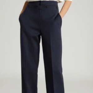 Reiss - Otis Wide Leg Tailored Pants Navy